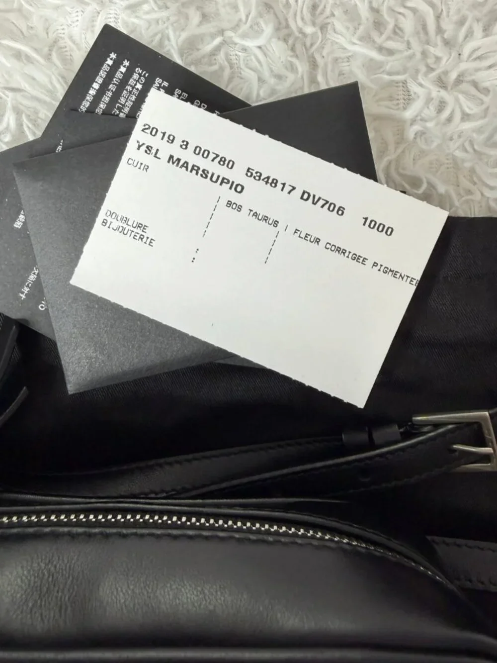 SAINT LAURENT Calfskin Matelasse Monogram Lou Belt Bag in Black - Picture 6 of 11